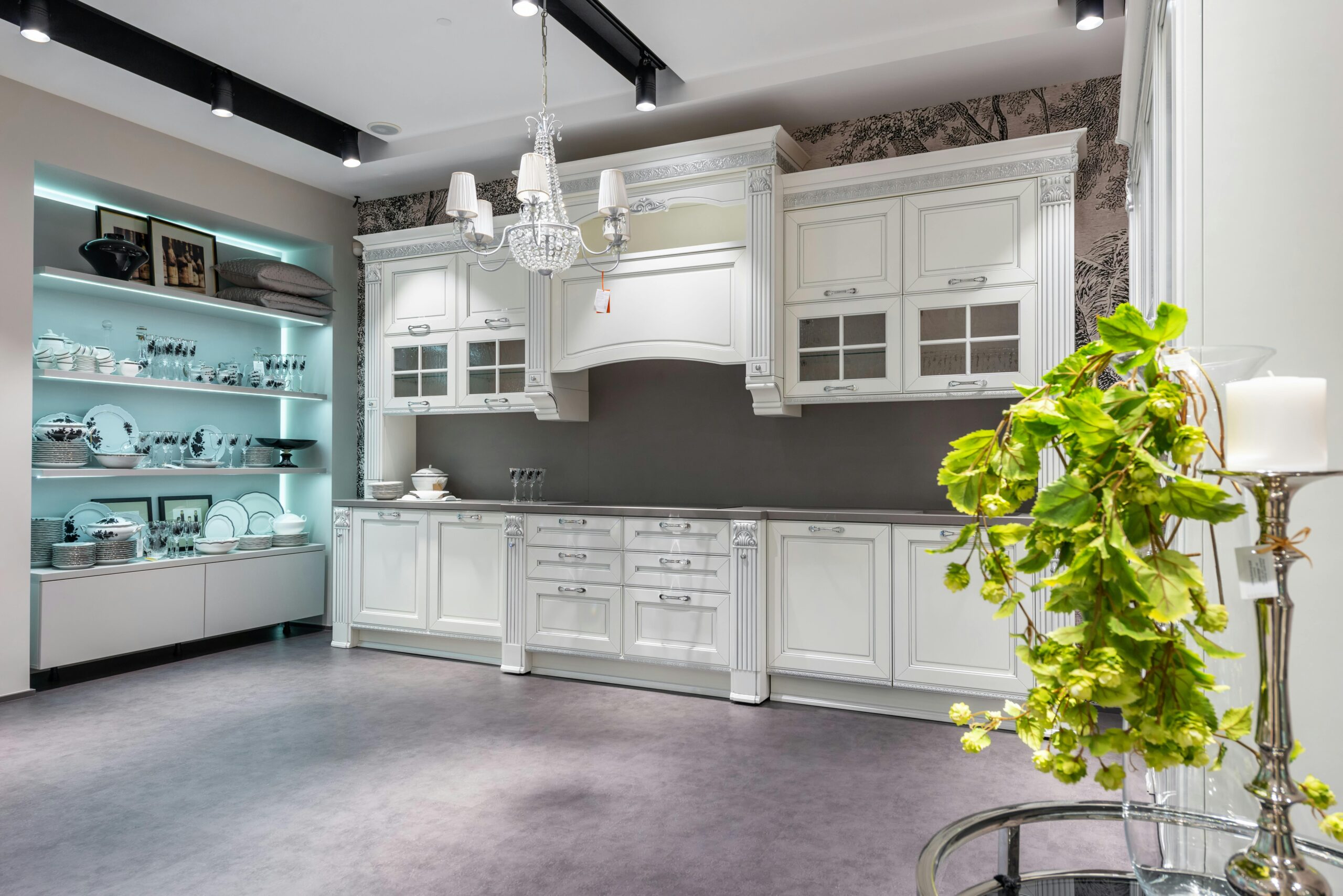 Elegant straight kitchen